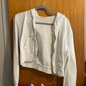 pacsun cropped zip up sweatshirt